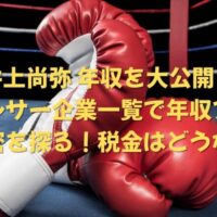 井上尚弥　年収　スポンサー企業　税金